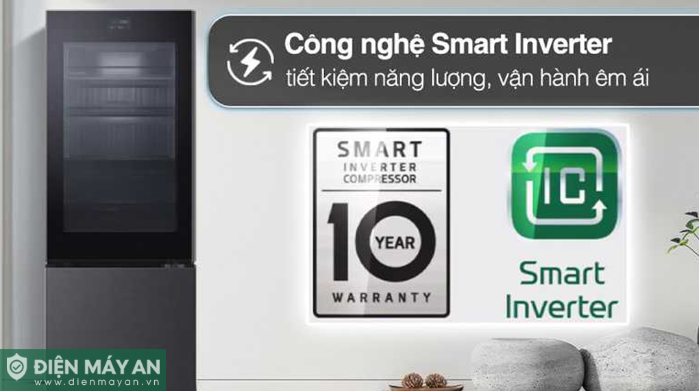 Tủ lạnh LG Inverter 340 lít InstaView LBB33BLMAI